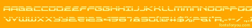 alexisv3laser Font – Yellow Fonts on Orange Background