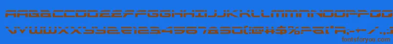 alexisv3laser Font – Brown Fonts on Blue Background