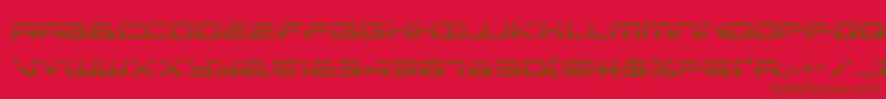 alexisv3laser-Schriftart – Braune Schriften auf rotem Hintergrund