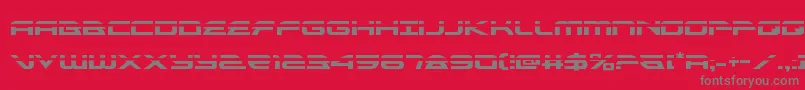 フォントalexisv3laser – 赤い背景に灰色の文字