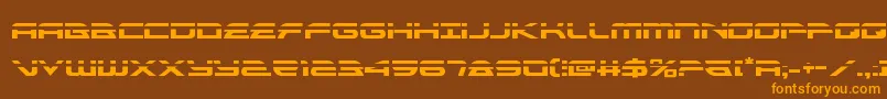 alexisv3laser Font – Orange Fonts on Brown Background