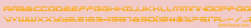 alexisv3laser Font – Orange Fonts on Pink Background