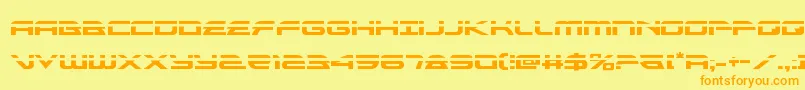 alexisv3laser Font – Orange Fonts on Yellow Background