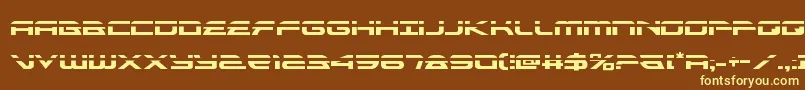 alexisv3laser-fontti – keltaiset fontit ruskealla taustalla