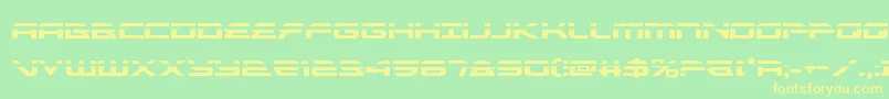 alexisv3laser Font – Yellow Fonts on Green Background