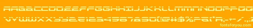 alexisv3laser Font – Yellow Fonts on Orange Background