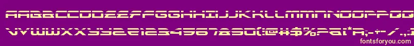 alexisv3laser Font – Yellow Fonts on Purple Background