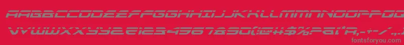alexisv3laserital Font – Gray Fonts on Red Background
