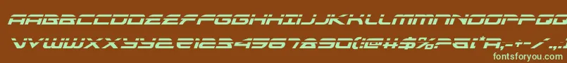 alexisv3laserital-fontti – vihreät fontit ruskealla taustalla