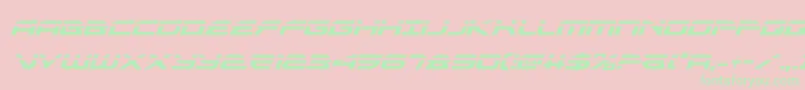 フォントalexisv3laserital – ピンクの背景に緑の文字