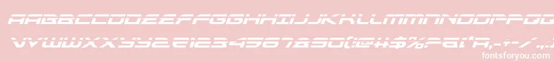 フォントalexisv3laserital – ピンクの背景に白い文字