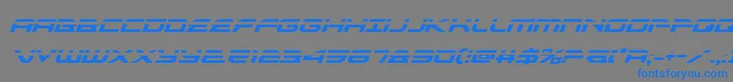 フォントalexisv3laserital – 灰色の背景に青い文字