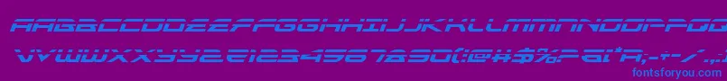 alexisv3laserital Font – Blue Fonts on Purple Background
