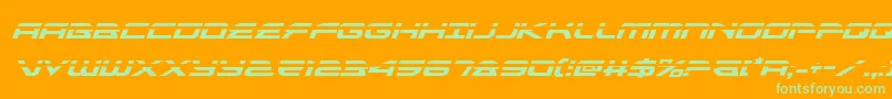 alexisv3laserital Font – Green Fonts on Orange Background