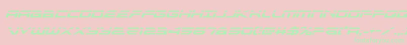 フォントalexisv3laserital – ピンクの背景に緑の文字