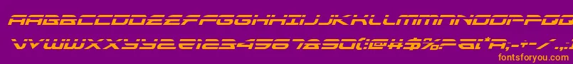 alexisv3laserital Font – Orange Fonts on Purple Background