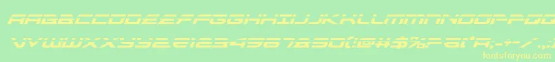 alexisv3laserital Font – Yellow Fonts on Green Background