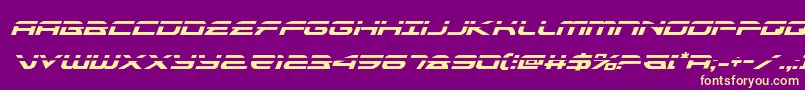 alexisv3laserital Font – Yellow Fonts on Purple Background