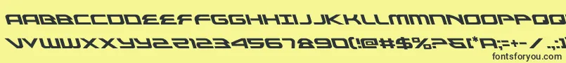 alexisv3left Font – Black Fonts on Yellow Background