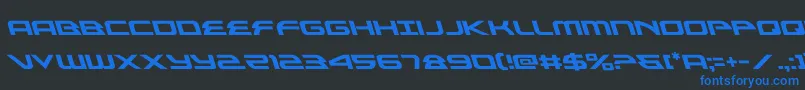 alexisv3left Font – Blue Fonts on Black Background