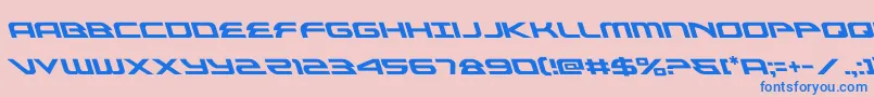 alexisv3left Font – Blue Fonts on Pink Background