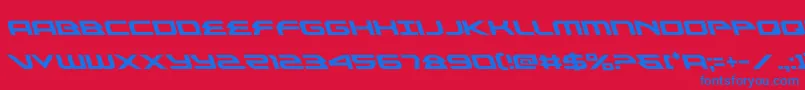 alexisv3left Font – Blue Fonts on Red Background