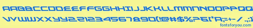 alexisv3left Font – Blue Fonts on Yellow Background