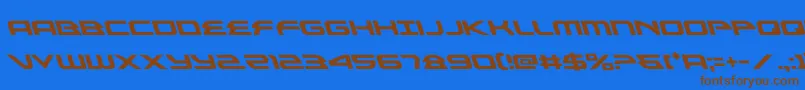 alexisv3left Font – Brown Fonts on Blue Background