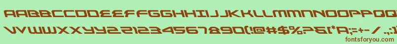 alexisv3left Font – Brown Fonts on Green Background