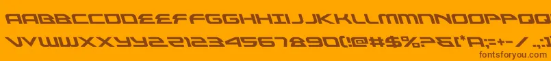 alexisv3left Font – Brown Fonts on Orange Background