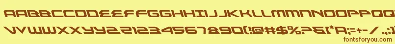 alexisv3left Font – Brown Fonts on Yellow Background