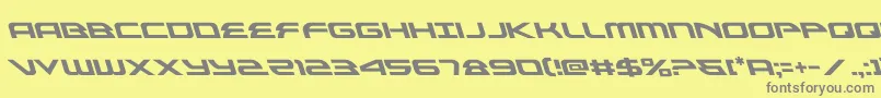 alexisv3left Font – Gray Fonts on Yellow Background