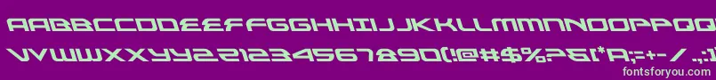 フォントalexisv3left – 紫の背景に緑のフォント