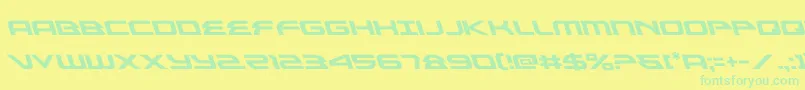 alexisv3left Font – Green Fonts on Yellow Background