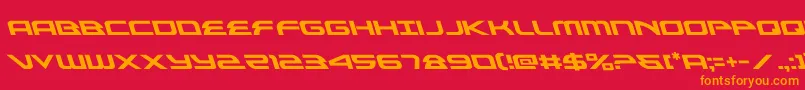 フォントalexisv3left – 赤い背景にオレンジの文字