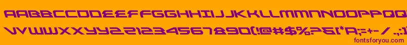 alexisv3left Font – Purple Fonts on Orange Background