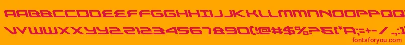 フォントalexisv3left – オレンジの背景に赤い文字