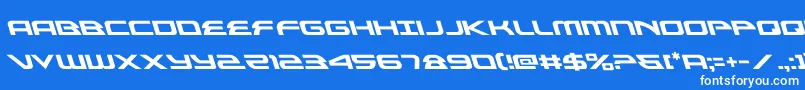 alexisv3left Font – White Fonts on Blue Background
