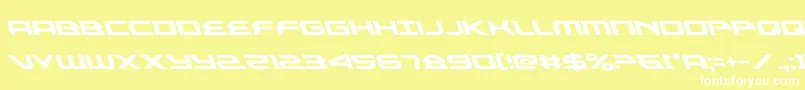 フォントalexisv3left – 黄色い背景に白い文字