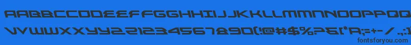alexisv3left Font – Black Fonts on Blue Background