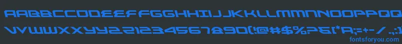 alexisv3left Font – Blue Fonts on Black Background