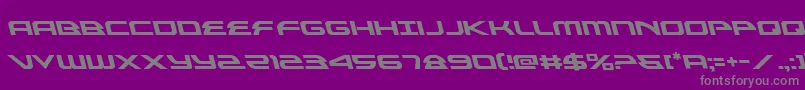 Fonte alexisv3left – fontes cinzas em um fundo violeta