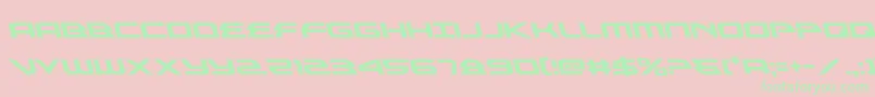 alexisv3left-Schriftart – Grüne Schriften auf rosa Hintergrund
