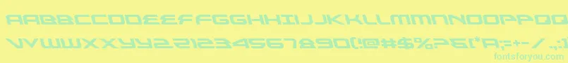 Czcionka alexisv3left – zielone czcionki na żółtym tle