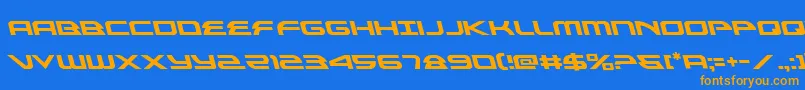 alexisv3left Font – Orange Fonts on Blue Background