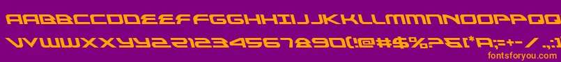 alexisv3left Font – Orange Fonts on Purple Background