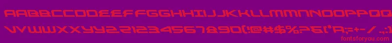 alexisv3left Font – Red Fonts on Purple Background