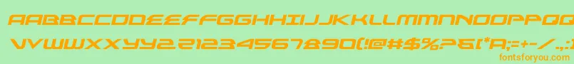 alexisv3semital Font – Orange Fonts on Green Background