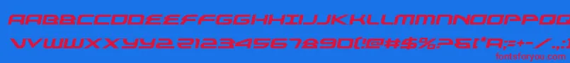 フォントalexisv3semital – 赤い文字の青い背景