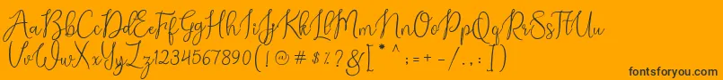 Alexsandra Demo-Schriftart – Schwarze Schriften auf orangefarbenem Hintergrund